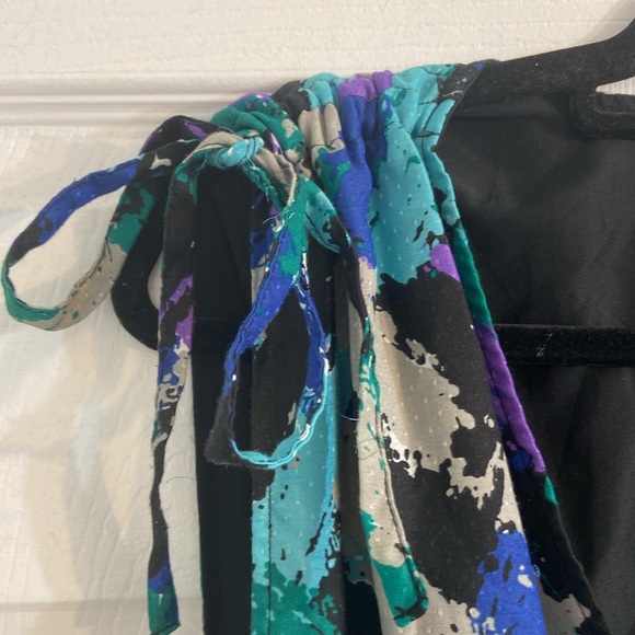 Banana Republic  Elegant Sleeveless V-Neck Multicolor Printed Dress Size 12 - Picture 3 of 8